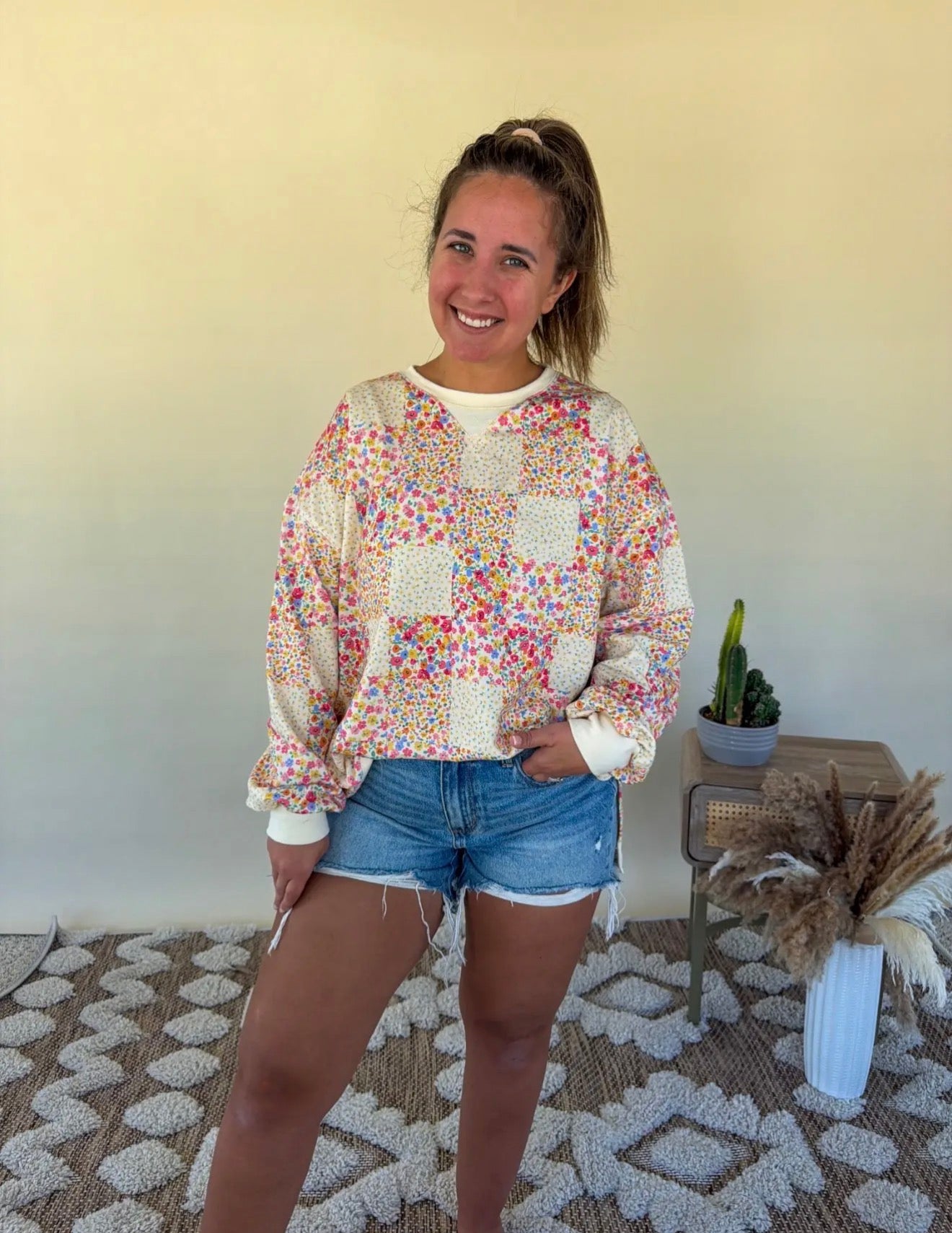 Spring floral crewneck
